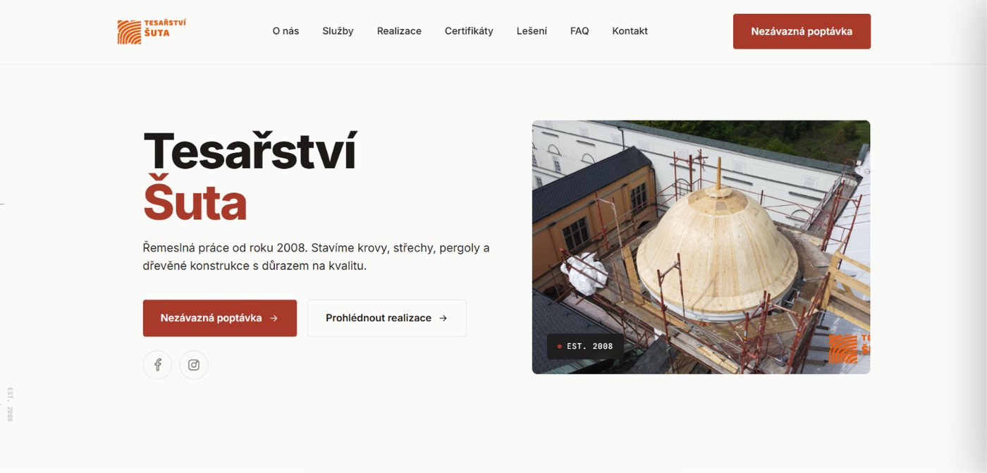 Tesařství a pokrývačství Šuta